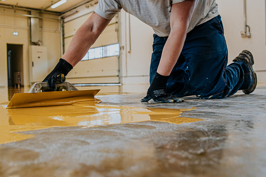 Industrial Epoxy Application in Partial Floor Zones